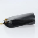 CELINE Shoulder Bag Leather Black Gold Auth BA9825-4