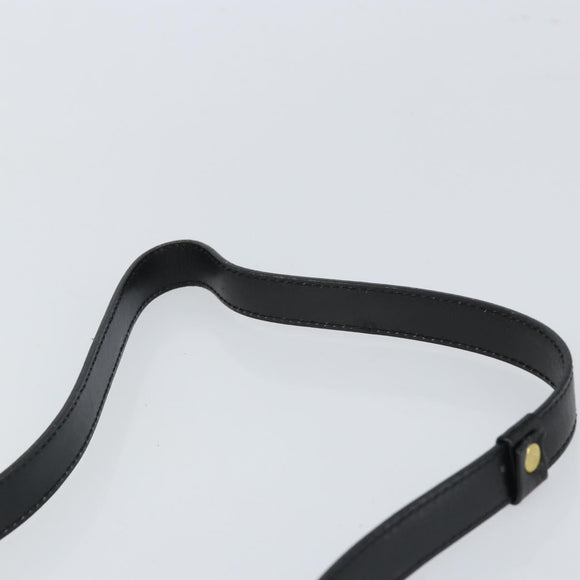 CELINE Shoulder Bag Leather Black Gold Auth BA9825