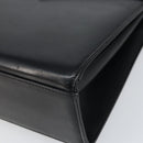 GIVENCHY Hand Bag Leather Black Gold Auth BA9826-14