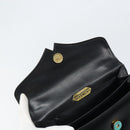 GIVENCHY Hand Bag Leather Black Gold Auth BA9826-10