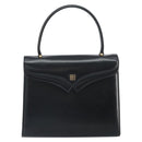 GIVENCHY Hand Bag Leather Black Gold Auth BA9826-13