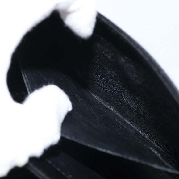 GIVENCHY Hand Bag Leather Black Gold Auth BA9826