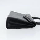 GIVENCHY Hand Bag Leather Black Gold Auth BA9826-3