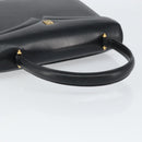 GIVENCHY Hand Bag Leather Black Gold Auth BA9826-7