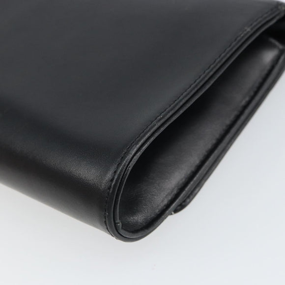 GIVENCHY Shoulder Bag Leather Black Gold Auth BA9827