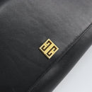 GIVENCHY Shoulder Bag Leather Black Gold Auth BA9827-14