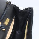GIVENCHY Shoulder Bag Leather Black Gold Auth BA9827-18