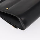 Christian Dior Shoulder Bag Leather Black Gold Auth BA9830-15