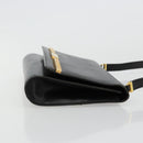 Christian Dior Shoulder Bag Leather Black Gold Auth BA9830-3
