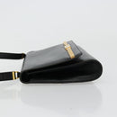 Christian Dior Shoulder Bag Leather Black Gold Auth BA9830-4