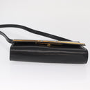 Christian Dior Shoulder Bag Leather Black Gold Auth BA9830-5