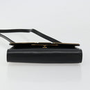 Christian Dior Shoulder Bag Leather Black Gold Auth BA9830-8