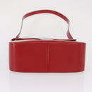 Salvatore Ferragamo Vala Hand Bag Leather Red Gold Auth BA9831-5