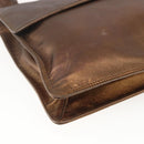 CHANEL Shoulder Bag Leather Brown CC Auth BA9834-14
