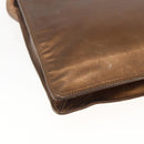 CHANEL Shoulder Bag Leather Brown CC Auth BA9834-16