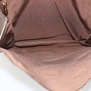 CHANEL Shoulder Bag Leather Brown CC Auth BA9834-11