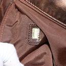 CHANEL Shoulder Bag Leather Brown CC Auth BA9834-12