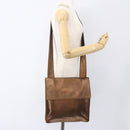 CHANEL Shoulder Bag Leather Brown CC Auth BA9834-24