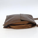 CHANEL Shoulder Bag Leather Brown CC Auth BA9834-4
