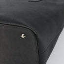 BURBERRY Tote Bag Leather Black Silver Auth BA9837-9
