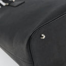 BURBERRY Tote Bag Leather Black Silver Auth BA9837-14