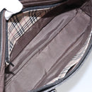 BURBERRY Tote Bag Leather Black Silver Auth BA9837-12