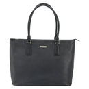 BURBERRY Tote Bag Leather Black Silver Auth BA9837-13
