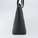 BURBERRY Tote Bag Leather Black Silver Auth BA9837-3