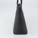 BURBERRY Tote Bag Leather Black Silver Auth BA9837-4