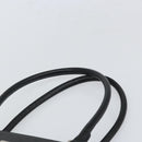 BURBERRY Tote Bag Leather Black Silver Auth BA9837-8