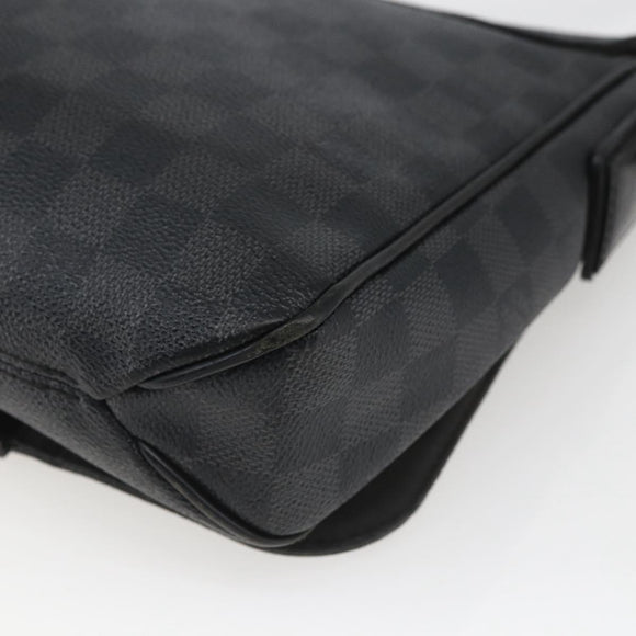 LOUIS VUITTON Damier Graphite District PM Shoulder Bag N41260 LV Auth BA9843