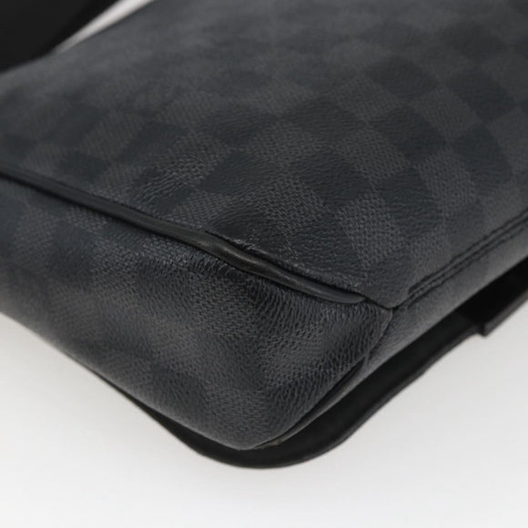 LOUIS VUITTON Damier Graphite District PM Shoulder Bag N41260 LV Auth BA9843