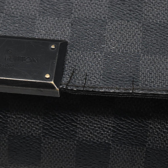 LOUIS VUITTON Damier Graphite District PM Shoulder Bag N41260 LV Auth BA9843