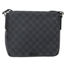 LOUIS VUITTON Damier Graphite District PM Shoulder Bag N41260 LV Auth BA9843-2
