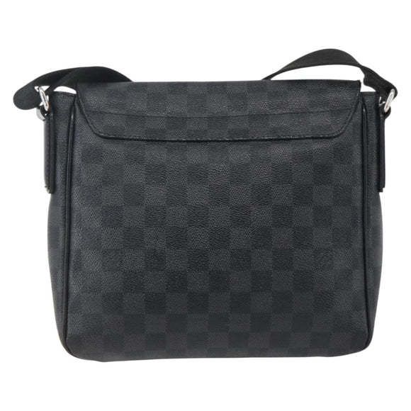 LOUIS VUITTON Damier Graphite District PM Shoulder Bag N41260 LV Auth BA9843