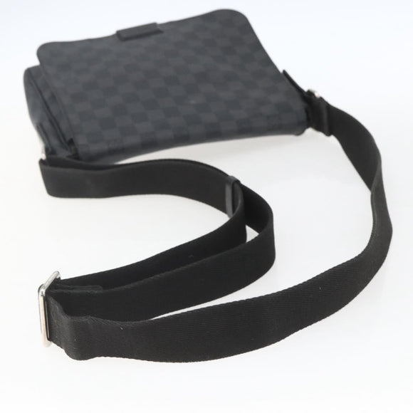 LOUIS VUITTON Damier Graphite District PM Shoulder Bag N41260 LV Auth BA9843