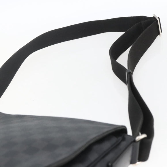 LOUIS VUITTON Damier Graphite District PM Shoulder Bag N41260 LV Auth BA9843