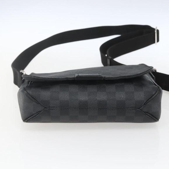 LOUIS VUITTON Damier Graphite District PM Shoulder Bag N41260 LV Auth BA9843