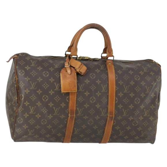 LOUIS VUITTON Monogram Keepall 50 Boston Bag M41426 LV Auth BA9844