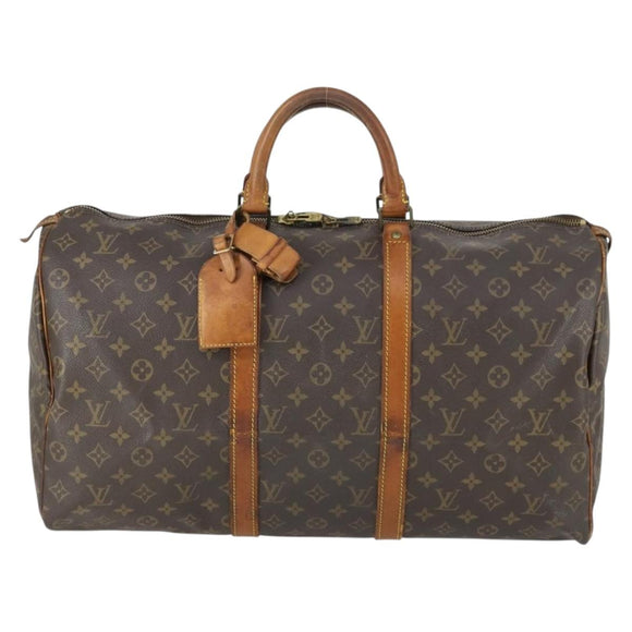LOUIS VUITTON Monogram Keepall 50 Boston Bag M41426 LV Auth BA9844