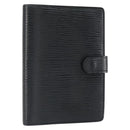 LOUIS VUITTON Epi Agenda PM Day Planner Cover Black R20092 LV Auth BA9851-1