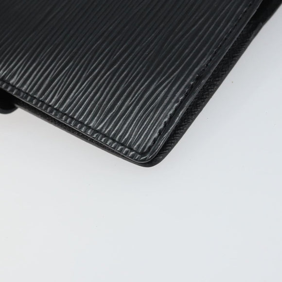LOUIS VUITTON Epi Agenda PM Day Planner Cover Black R20092 LV Auth BA9851