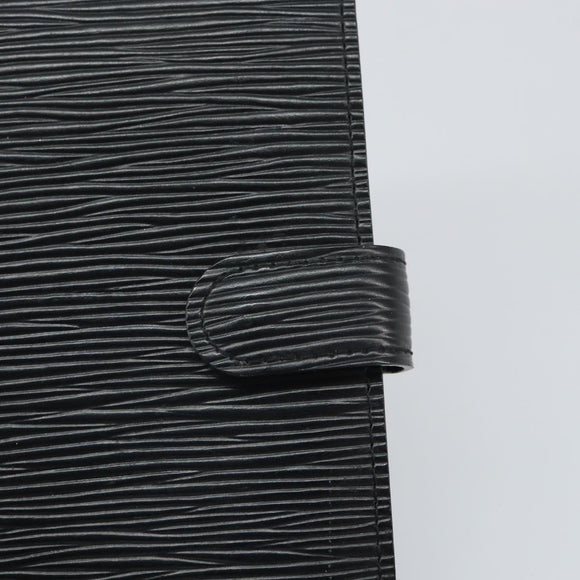LOUIS VUITTON Epi Agenda PM Day Planner Cover Black R20092 LV Auth BA9851