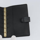 LOUIS VUITTON Epi Agenda PM Day Planner Cover Black R20092 LV Auth BA9851-14