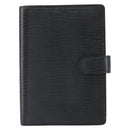 LOUIS VUITTON Epi Agenda PM Day Planner Cover Black R20092 LV Auth BA9851-2