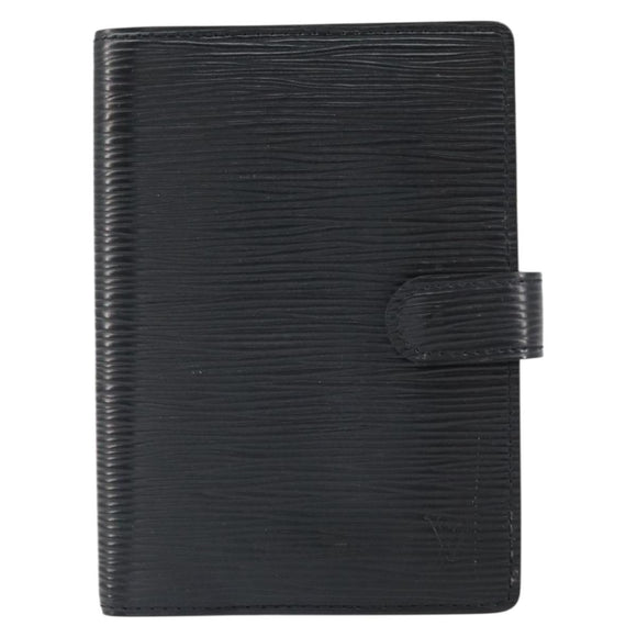 LOUIS VUITTON Epi Agenda PM Day Planner Cover Black R20092 LV Auth BA9851