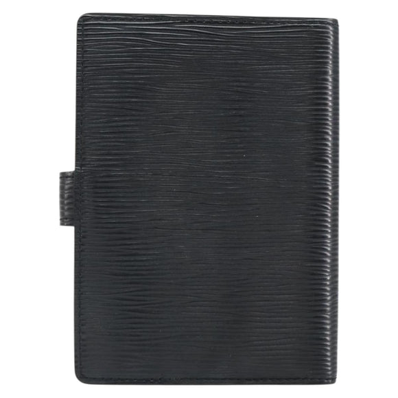 LOUIS VUITTON Epi Agenda PM Day Planner Cover Black R20092 LV Auth BA9851