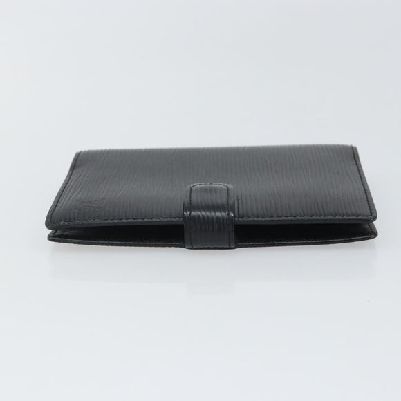 LOUIS VUITTON Epi Agenda PM Day Planner Cover Black R20092 LV Auth BA9851