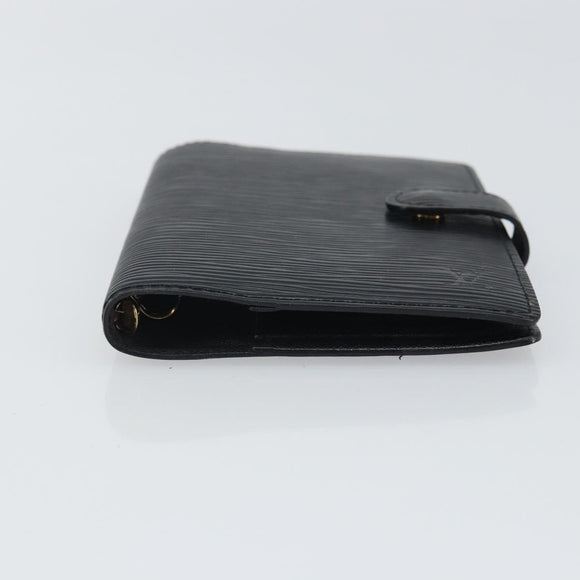 LOUIS VUITTON Epi Agenda PM Day Planner Cover Black R20092 LV Auth BA9851