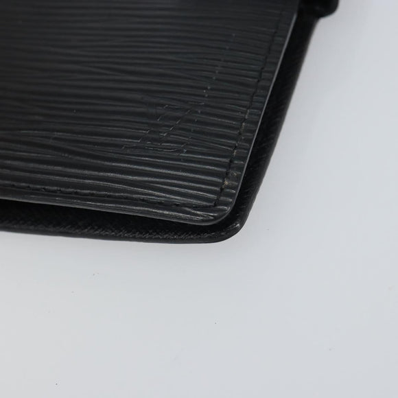 LOUIS VUITTON Epi Agenda PM Day Planner Cover Black R20092 LV Auth BA9851
